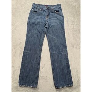 Rock & Republic Straight Jeans Mens‎ Blue Measured 29x31 Denim Embroidered